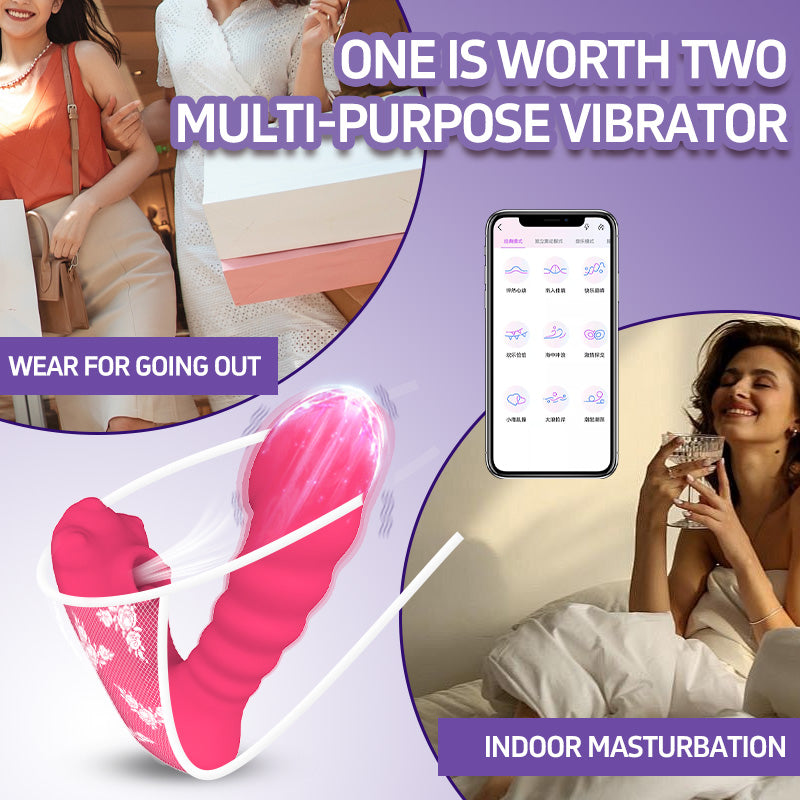 Mobile Controlled G-Spot Stimulating Clitoris Sucking Vibrator