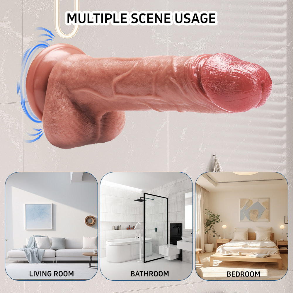 Dark Skin Super Realistic Hygienic Liquid Silicone Dildo