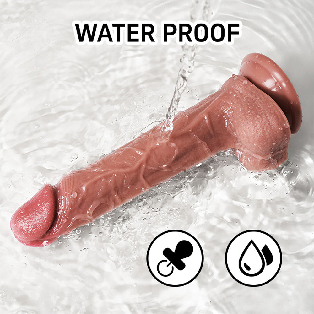 Dark Skin Super Realistic Hygienic Liquid Silicone Dildo
