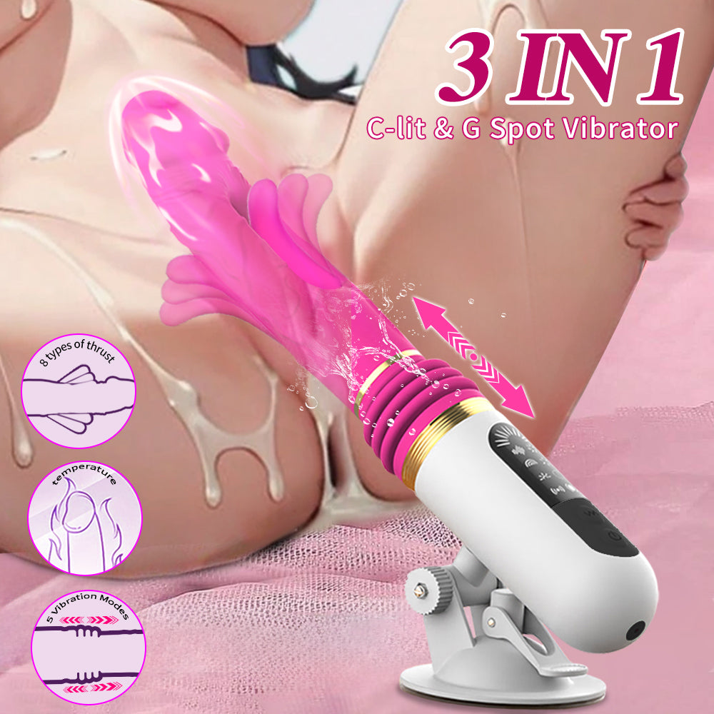 USB Fast Charging Multifunction Thrusting Licking Dildo Vibrator Sex Toy UAE USB Fast Charging Multifunction Thrusting Licking Dildo Vibrator Sex Toy UAE