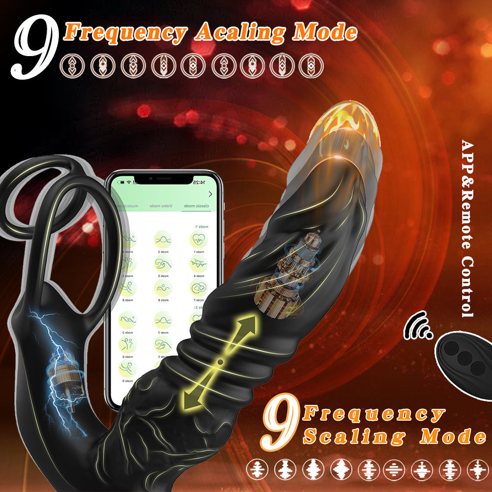 Mobile App Long Distance Controlled Thrusting Prostate Massager