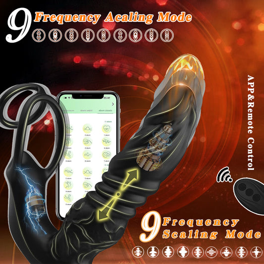 Mobile App Long Distance Controlled Thrusting Prostate Massager