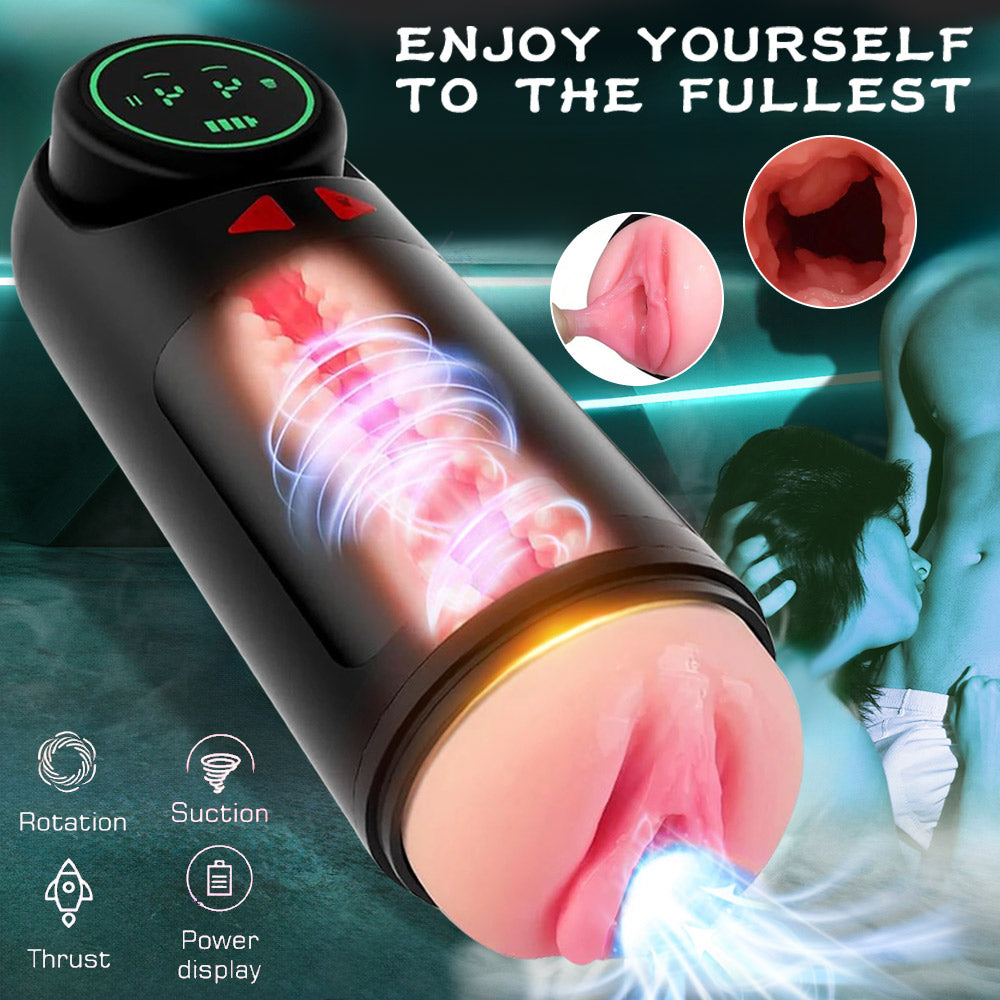 Super Realistic Female Vagina Sucking Vibrating Masturbator