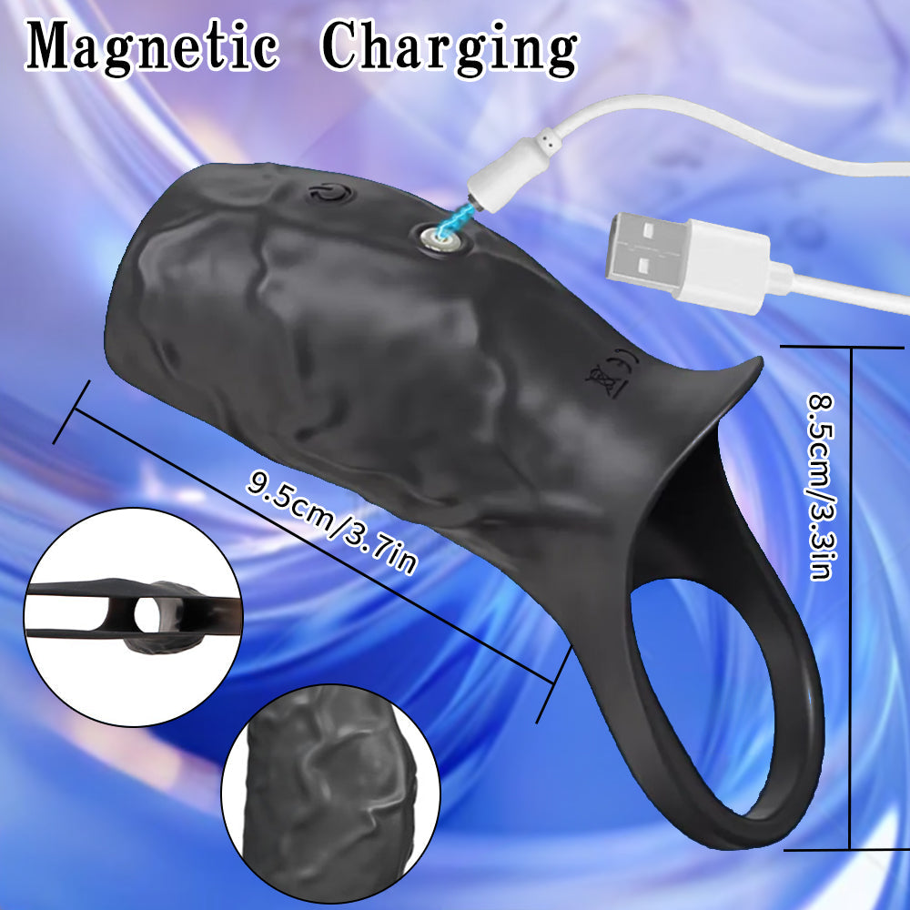 Multiple Frequencies Vibrating Sperm Locking Penis Ring Sleeve