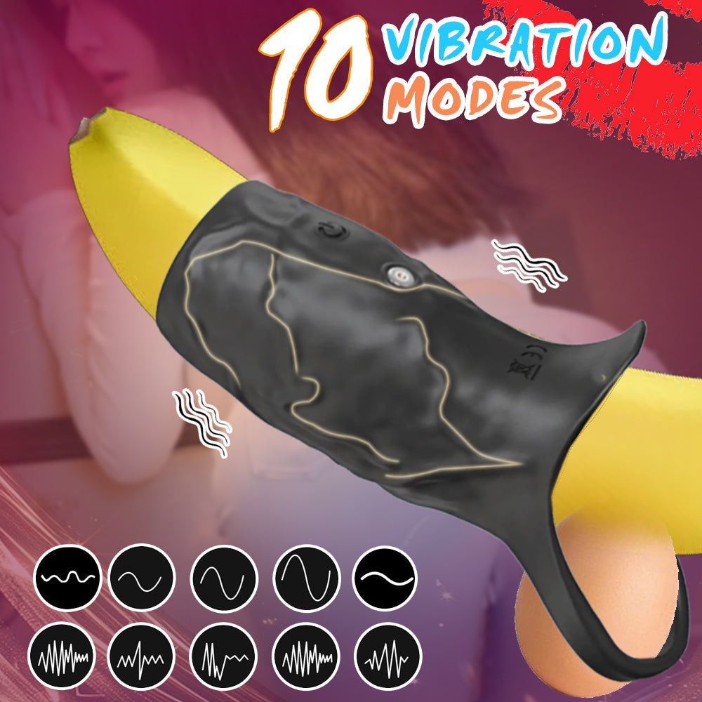 Multiple Frequencies Vibrating Sperm Locking Penis Ring Sleeve
