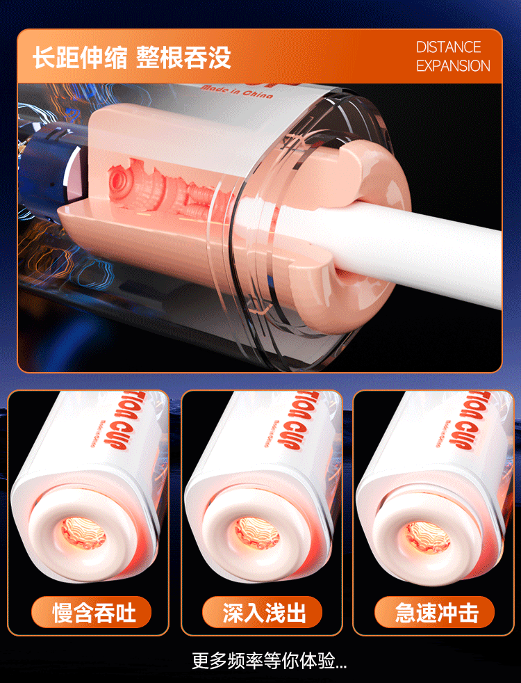 Director Heating Telescopic Sucking Male Masturbator With Stand