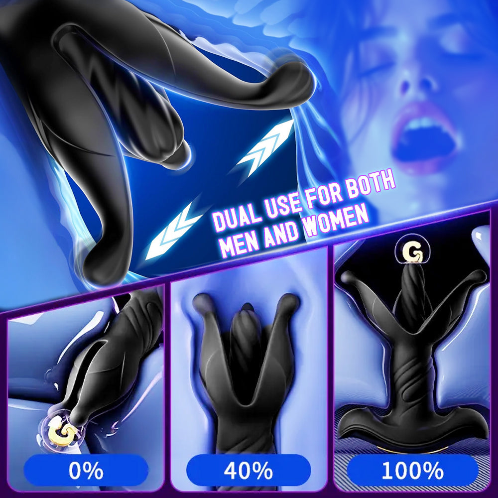 Multiple Usage Thrusting Flapping Vibrating Stimulating Sex Toy