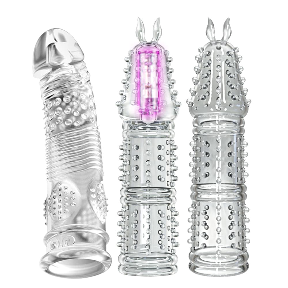 Reusable Transparent TPE Vagina Stimulating Penis Sleeve Sex Toy UAE Reusable Transparent TPE Vagina Stimulating Penis Sleeve Sex Toy UAE
