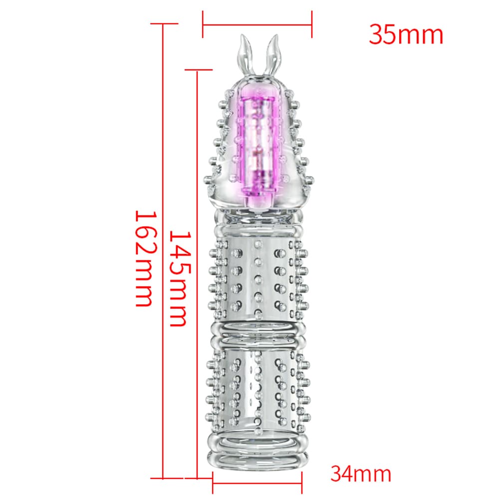 Reusable Transparent TPE Vagina Stimulating Penis Sleeve