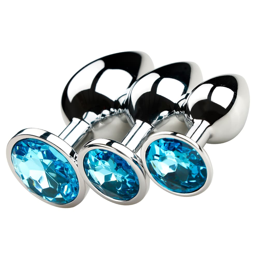 Stainless Steel Blue Color Jewelry Crystal Erotic Anal Plug – Sex Toy UAE