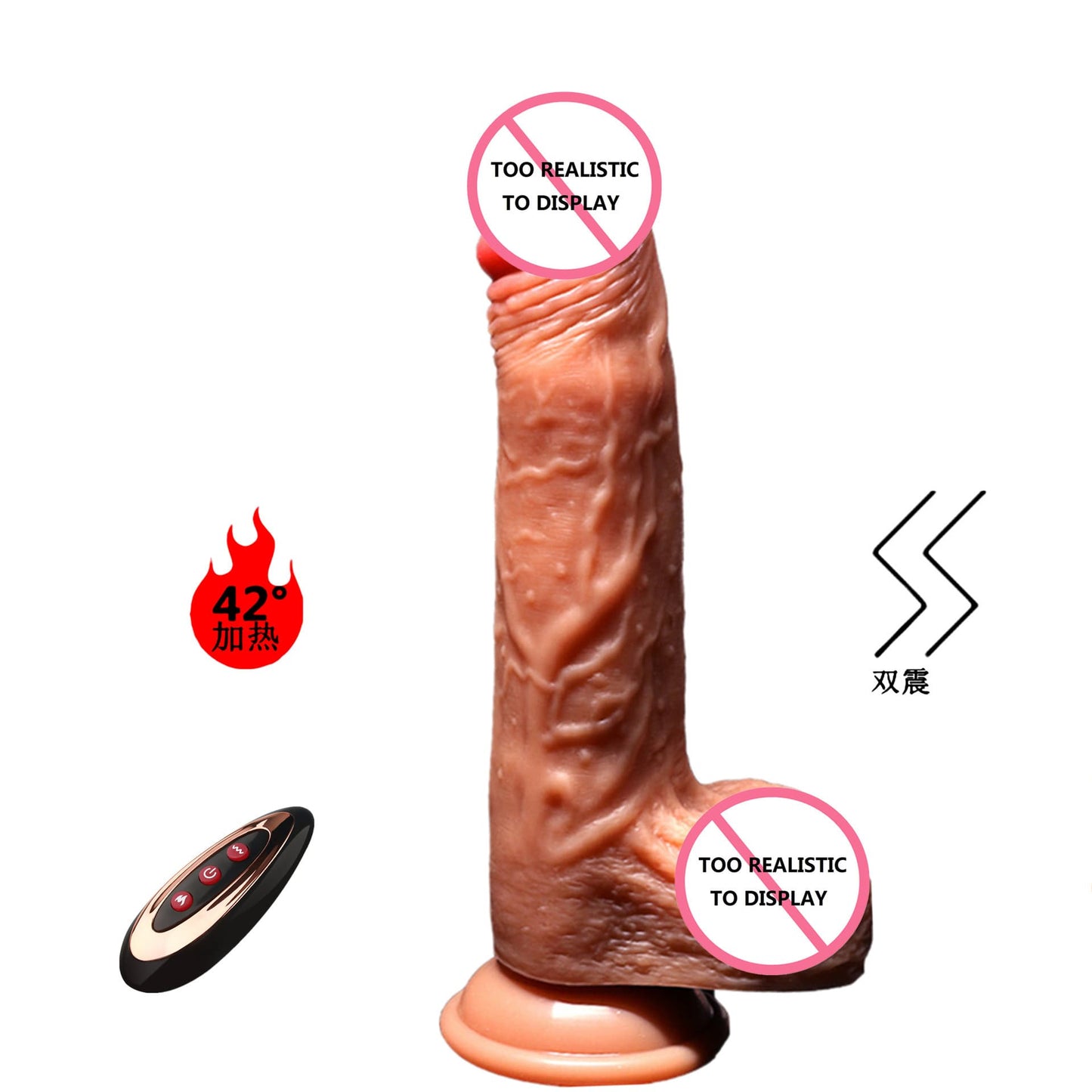 Smart Heating Remote Controlled Swinging Vibrating Dildo