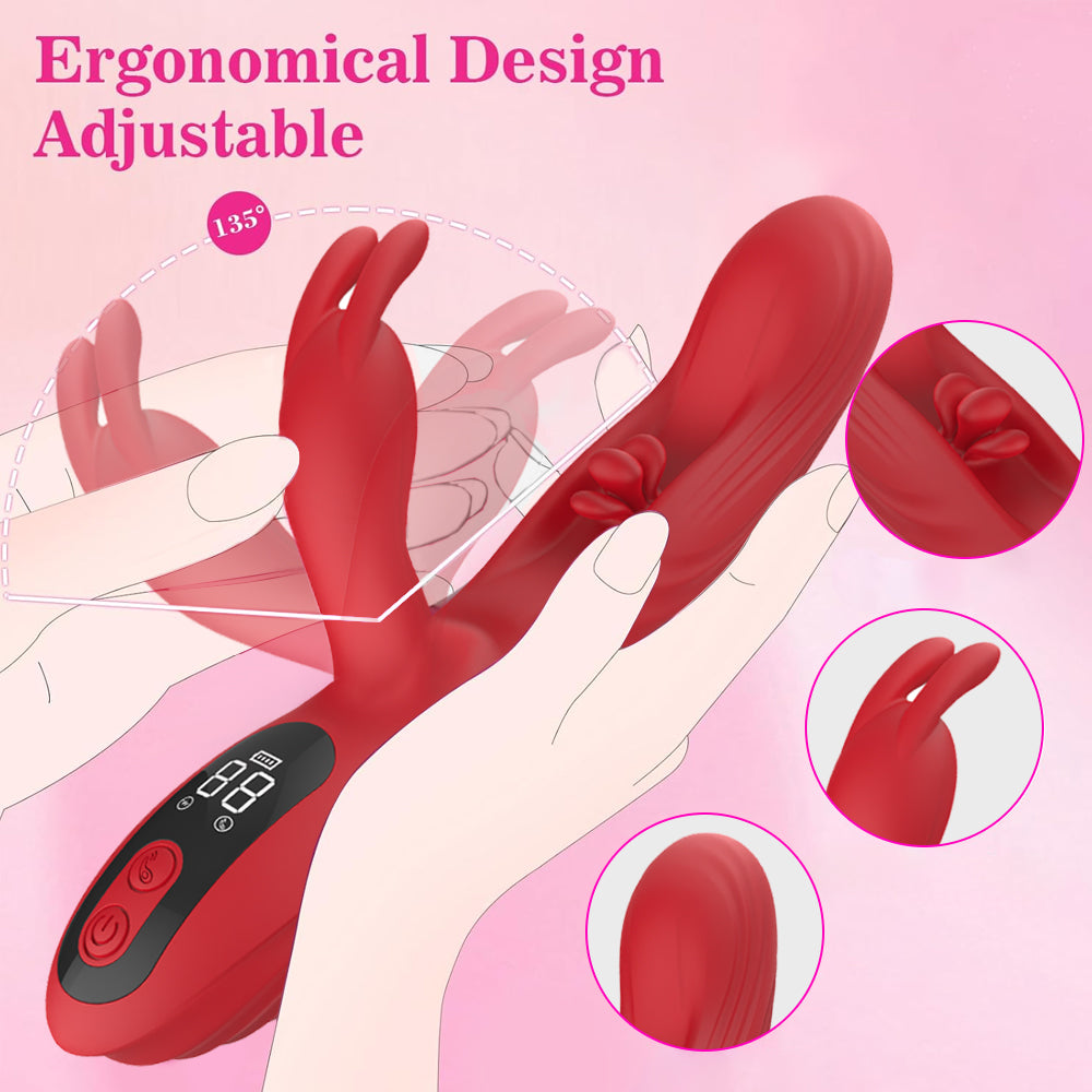 Clitoris Stimulating G Spot Flapping Rabbit Ears Vibrator