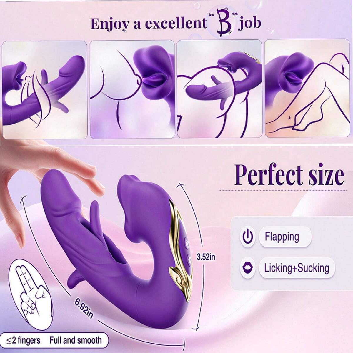 Inner Vaginal G Spot Massaging Clitoris Licking Vibrator