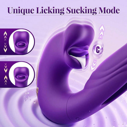 Inner Vaginal G Spot Massaging Clitoris Licking Vibrator