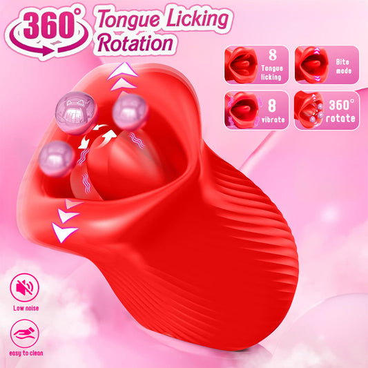 Sucking And 360° Tongue Licking New Generation Rose Vibrator