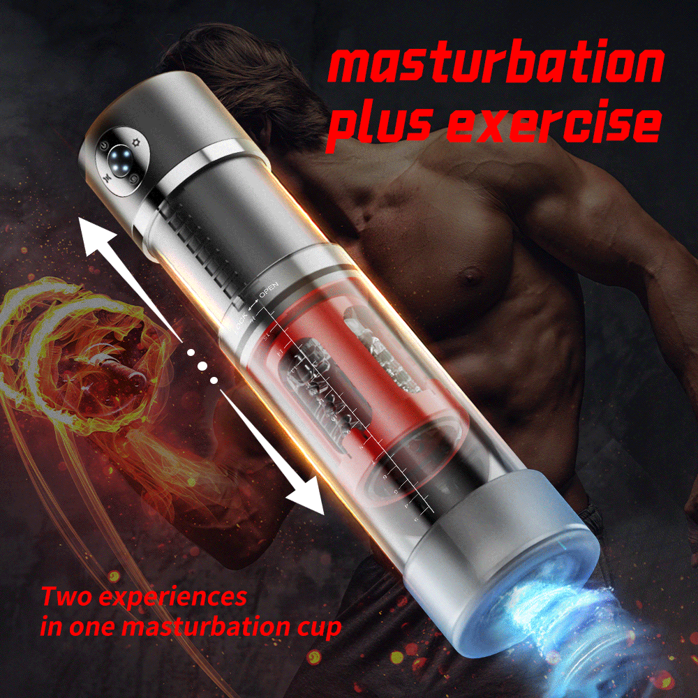 Male Masturbation Penis Strengthen Rotating Massager 2 in 1