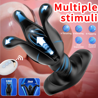 Multiple Usage Thrusting Flapping Vibrating Stimulating Sex Toy