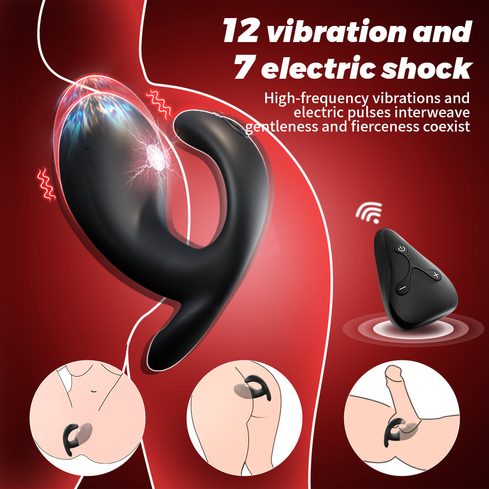 Little Whale Remote Electric Shock Anal Plug Vibrator