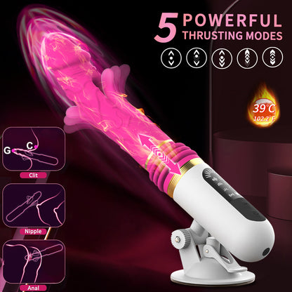 USB Fast Charging Multifunction Thrusting Licking Dildo Vibrator