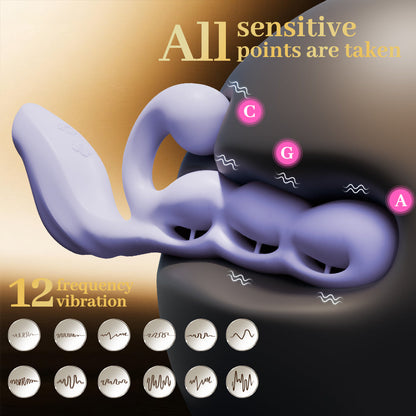 Purple Grape Skin Friendly Mobile Remote Orgasm Vibrator