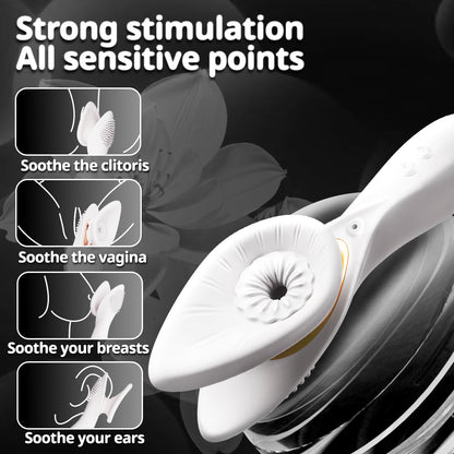 Ergonomic Female Sensitive Points Vacuum Sucking Female Vibrator
