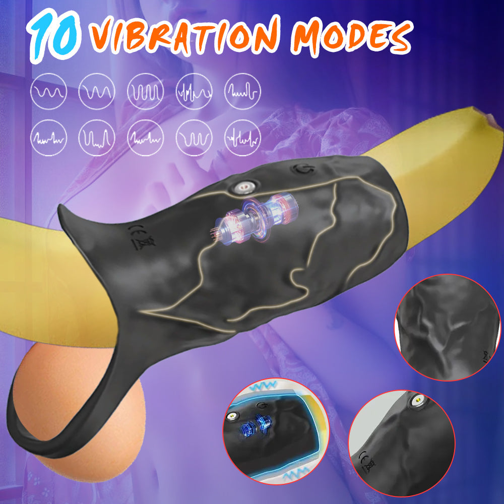 Multiple Frequencies Vibrating Sperm Locking Penis Ring Sleeve
