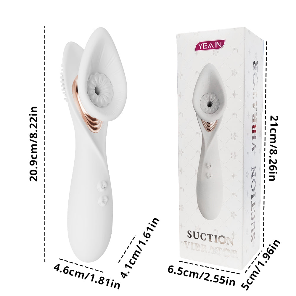 Ergonomic Female Sensitive Points Vacuum Sucking Female Vibrator