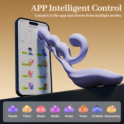 Purple Grape Skin Friendly Mobile Remote Orgasm Vibrator