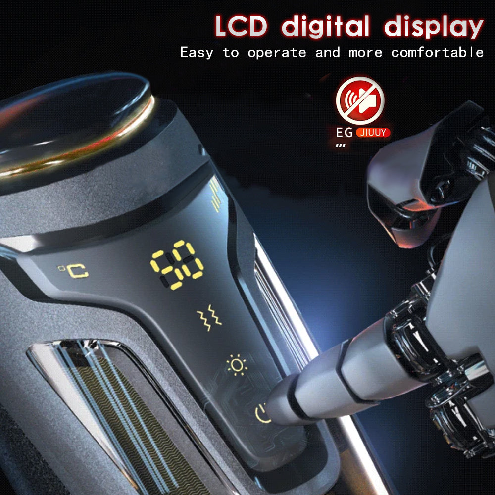 Telescopic Rotating Sucking LCD Digital Display Masturbator