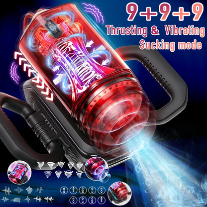 Pioneer Easy Grip Handle Sucking Vibrating Thrusting Maturbator