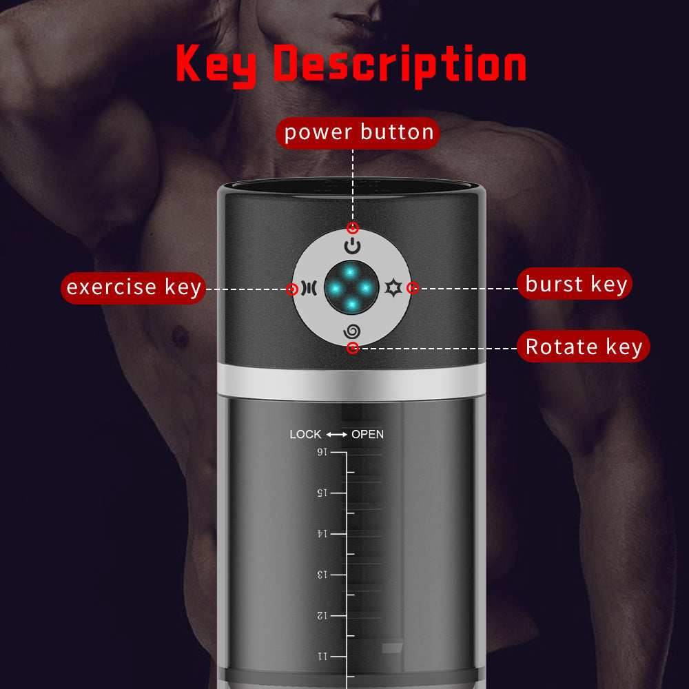 Male Masturbation Penis Strengthen Rotating Massager 2 in 1