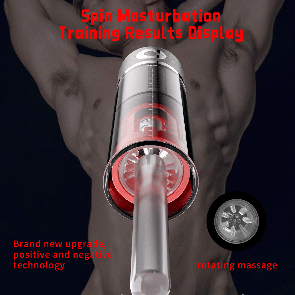 Male Masturbation Penis Strengthen Rotating Massager 2 in 1