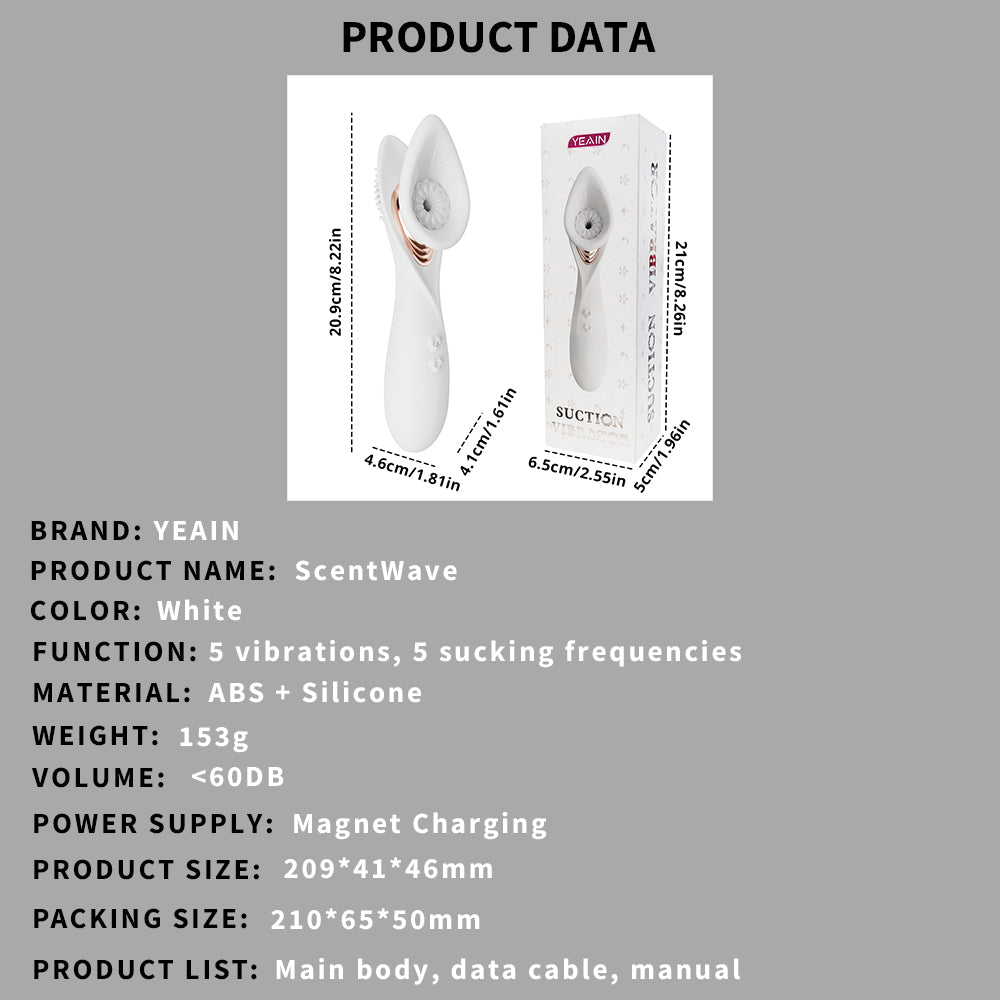 Ergonomic Female Sensitive Points Vacuum Sucking Female Vibrator