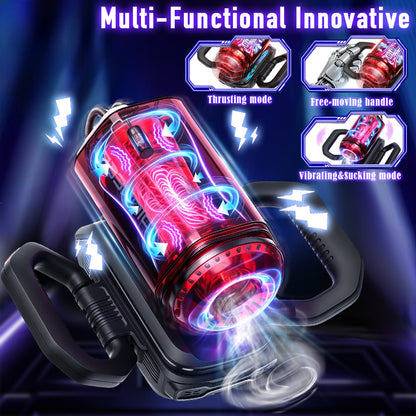 Pioneer Easy Grip Handle Sucking Vibrating Thrusting Maturbator