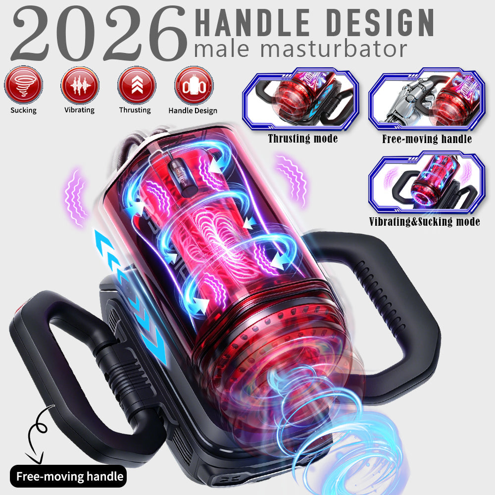 Pioneer Easy Grip Handle Sucking Vibrating Thrusting Maturbator