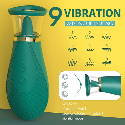 Multi Functions Vacuum Sucking Licking Vibrating Massager