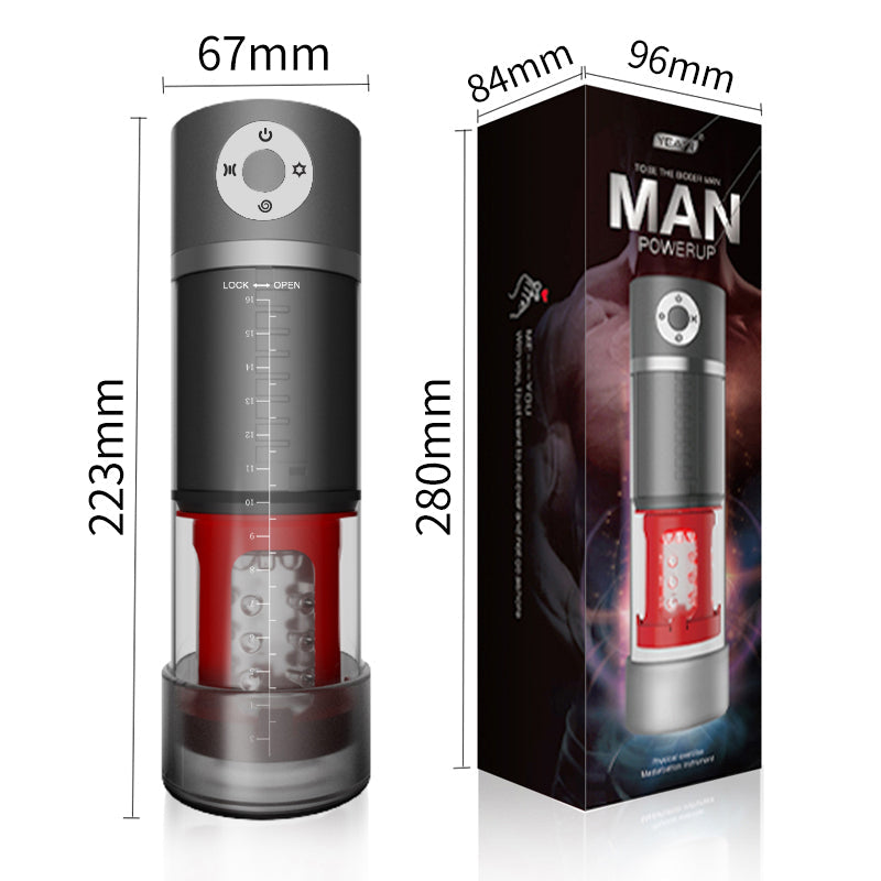 Male Masturbation Penis Strengthen Rotating Massager 2 in 1
