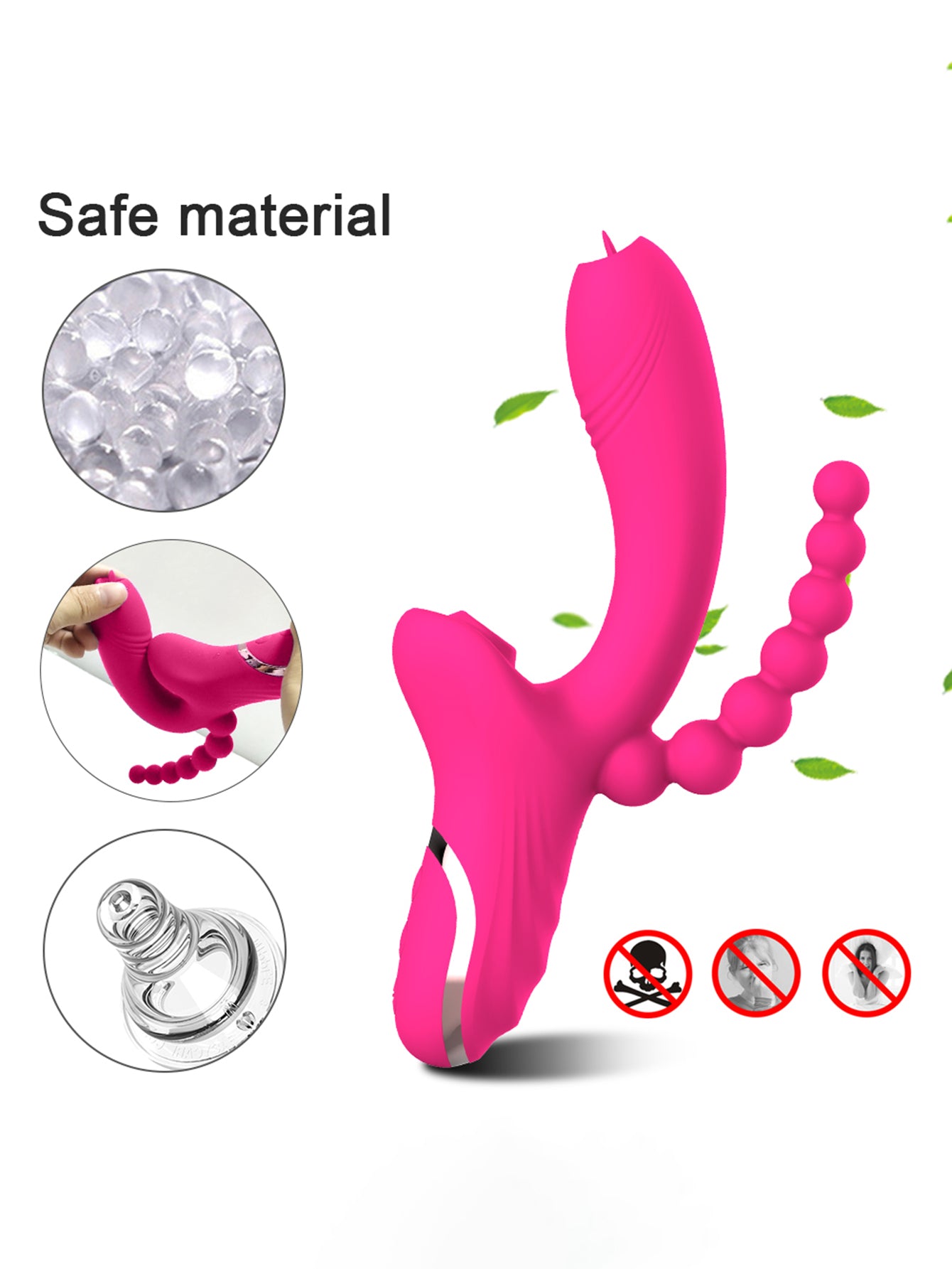 Multiple Stimulation Waterproof Vibrating Sucking Vibrator