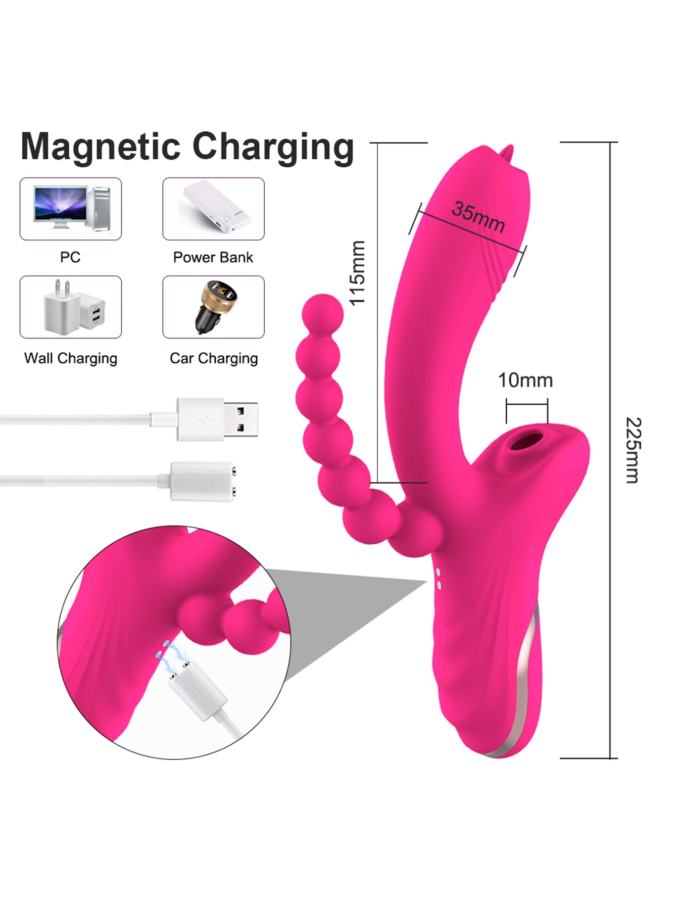 Multiple Stimulation Waterproof Vibrating Sucking Vibrator