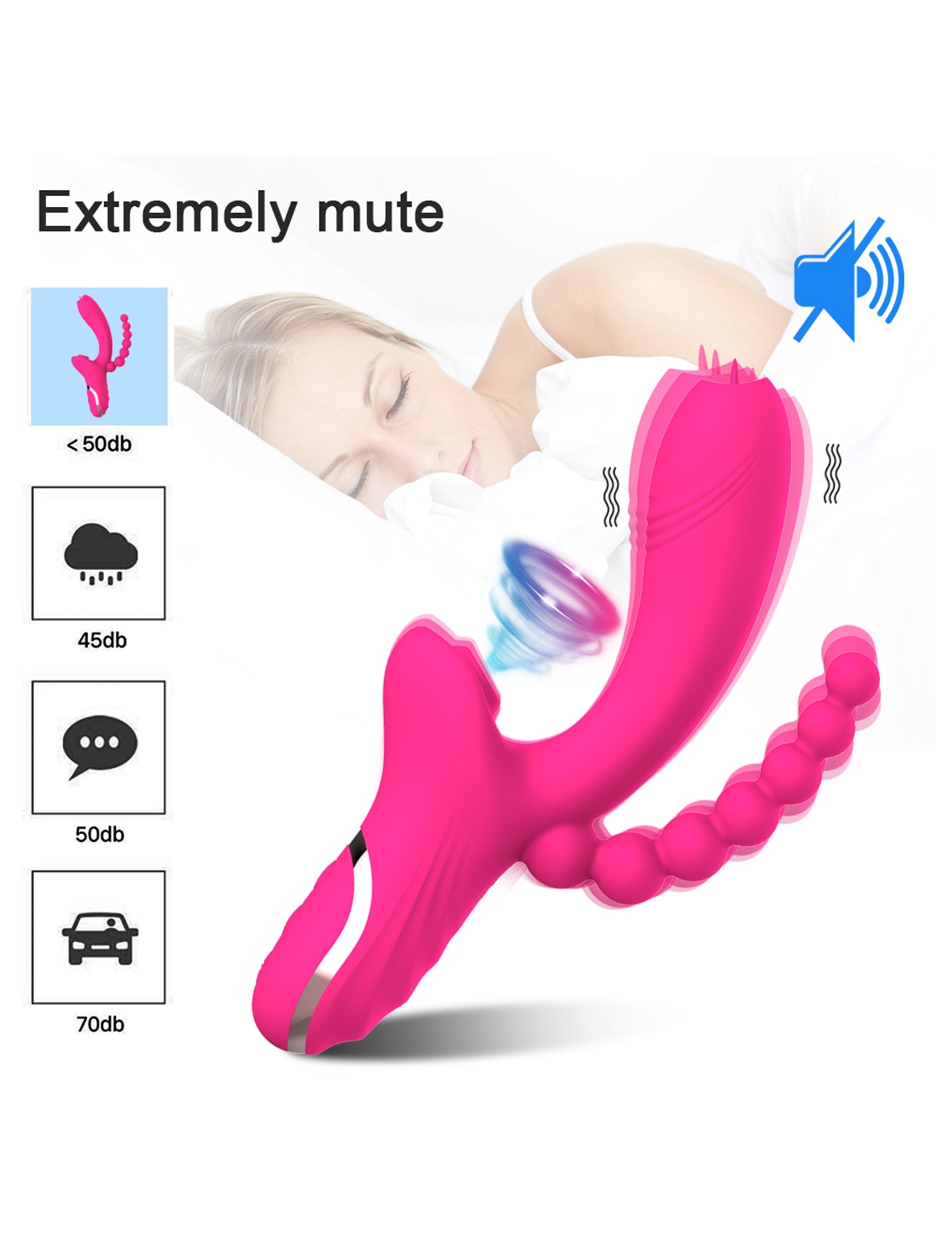 Multiple Stimulation Waterproof Vibrating Sucking Vibrator