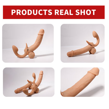 Dual Head G Spot Vibrator & 360° Direction Telescopic Dildo