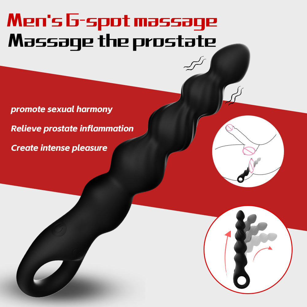 Rechargeable Silicone Anal Beads Prostate Orgasm Massager