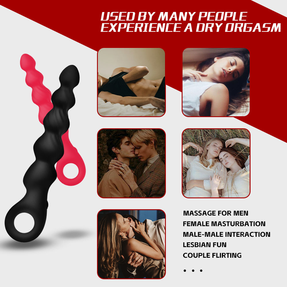 Rechargeable Silicone Anal Beads Prostate Orgasm Massager