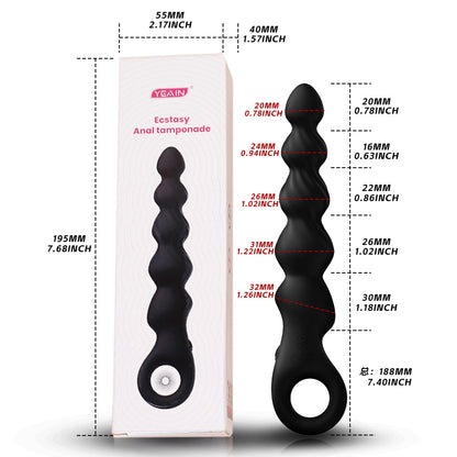 Rechargeable Silicone Anal Beads Prostate Orgasm Massager