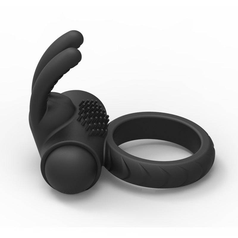 Vibrating Rabbit Ears Clitoris Tongue Licking Penis Ring