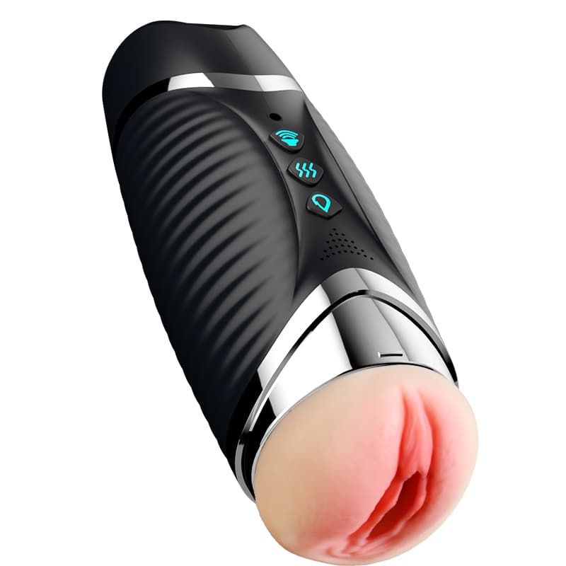 Oral And Vaginal Dual Head Intelligent Heating Masturbator