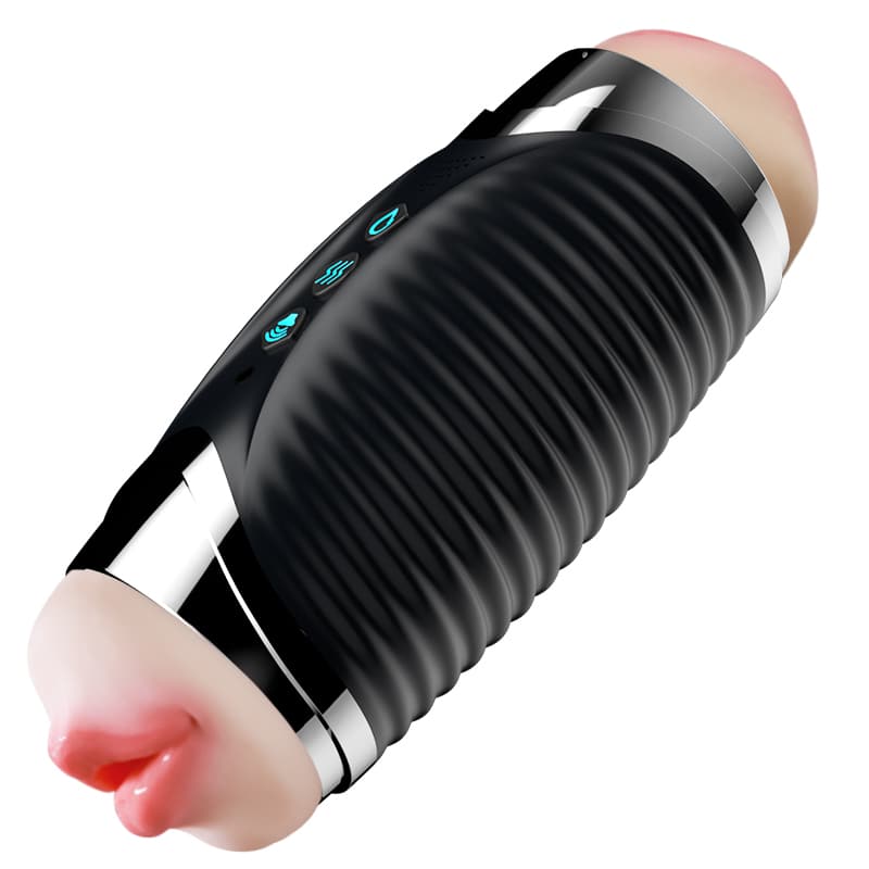 Oral And Vaginal Dual Head Intelligent Heating Masturbator