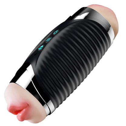 Oral And Vaginal Dual Head Intelligent Heating Masturbator