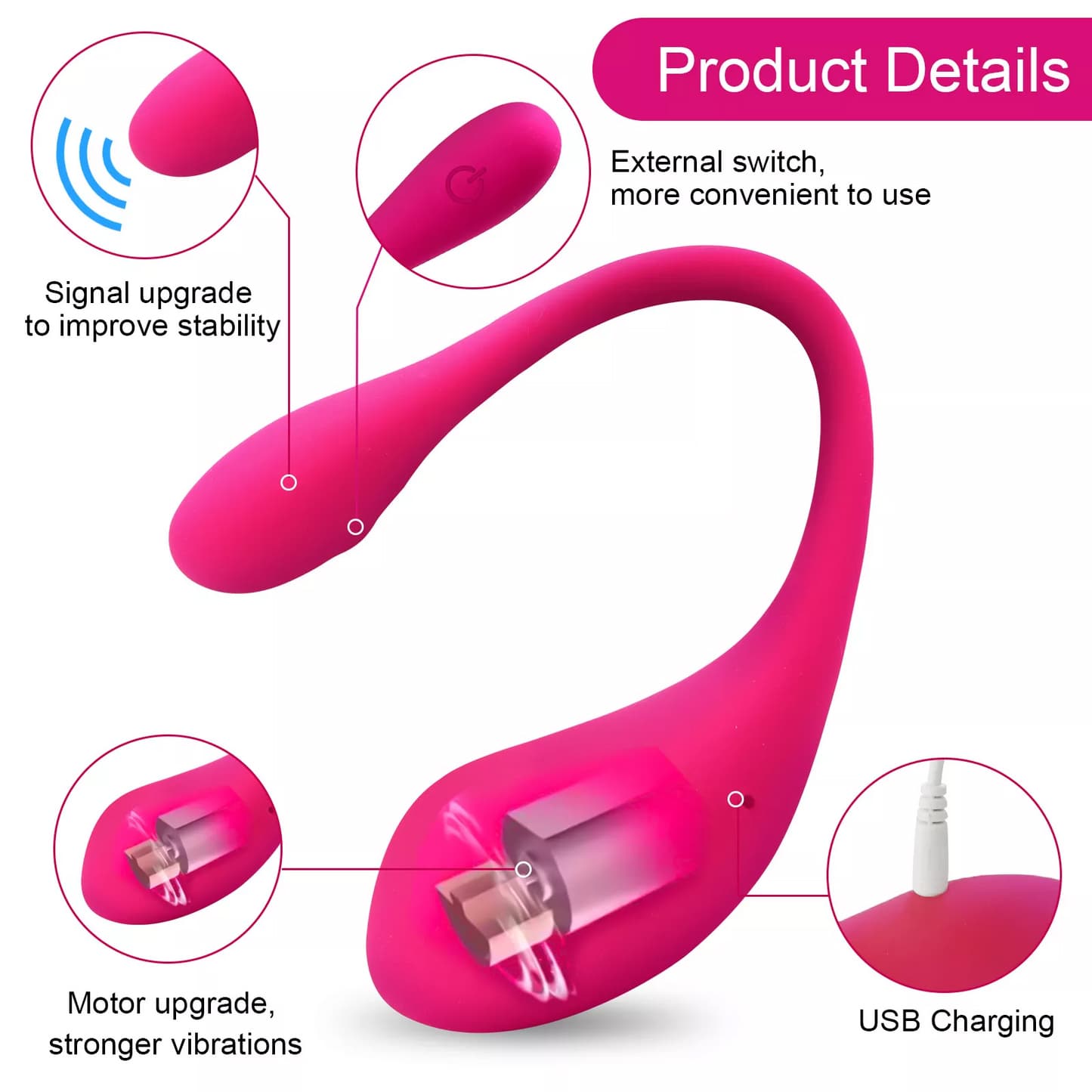 Pocket Size Long Distance App Controlling Small Dolphin Vibrator