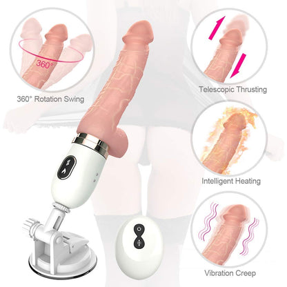 Rotation Swing Telescopic Thrusting Vibrating Dildo